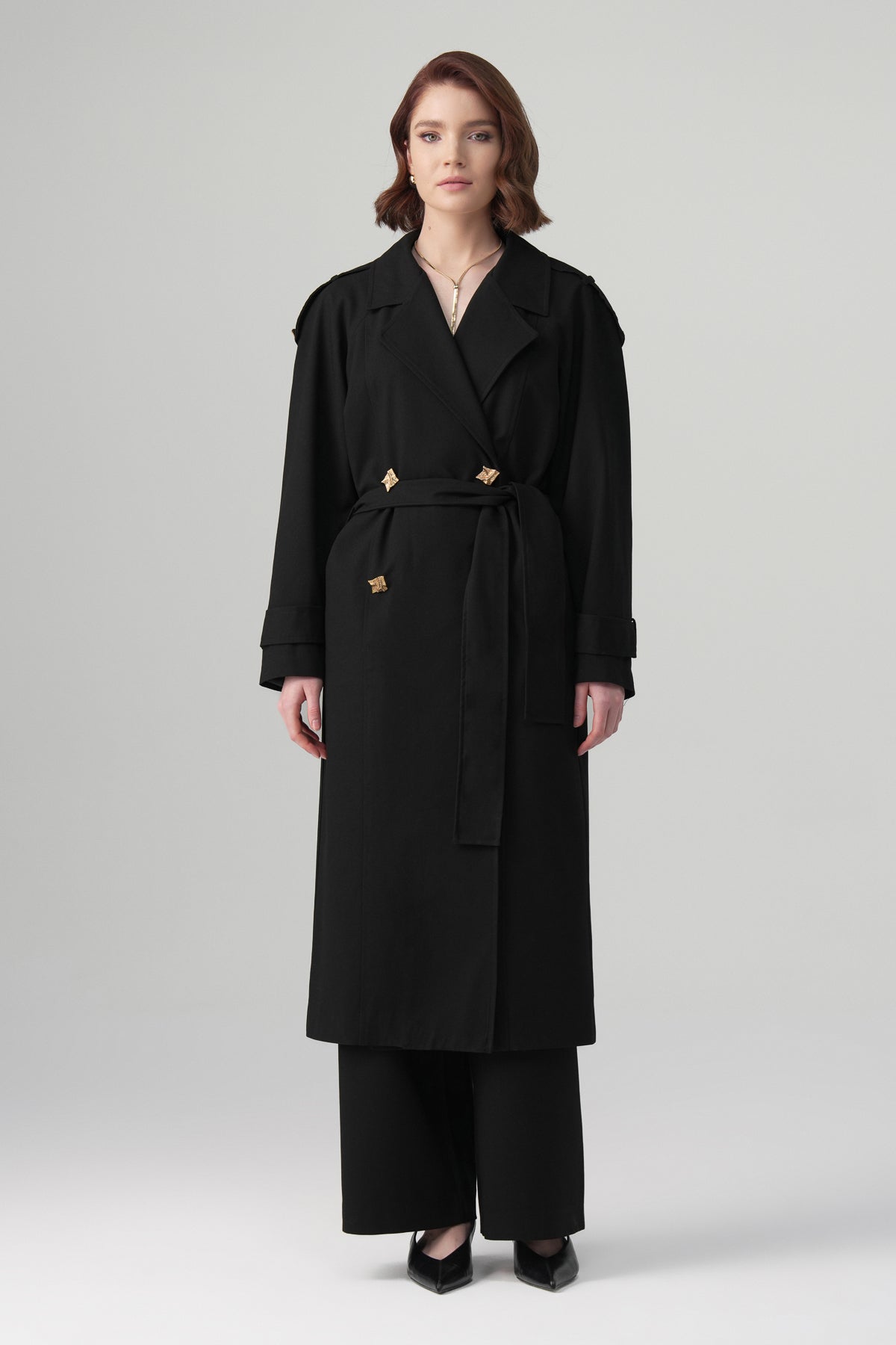 Lorin Uzun Ceket Takım Siyah