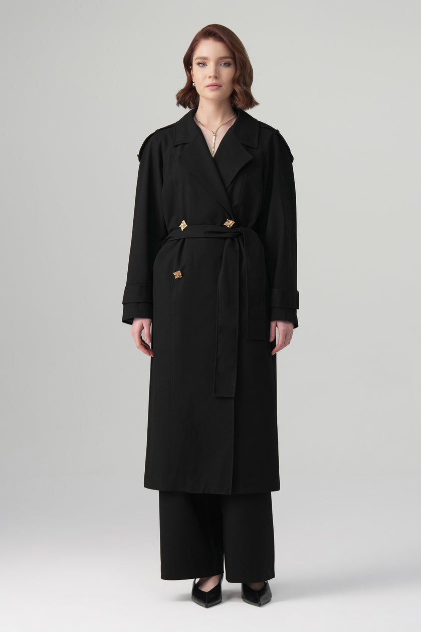 Lorin Uzun Ceket Takım Siyah