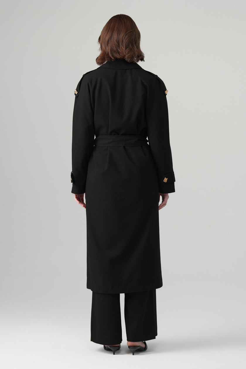 Lorin Uzun Ceket Takım Siyah