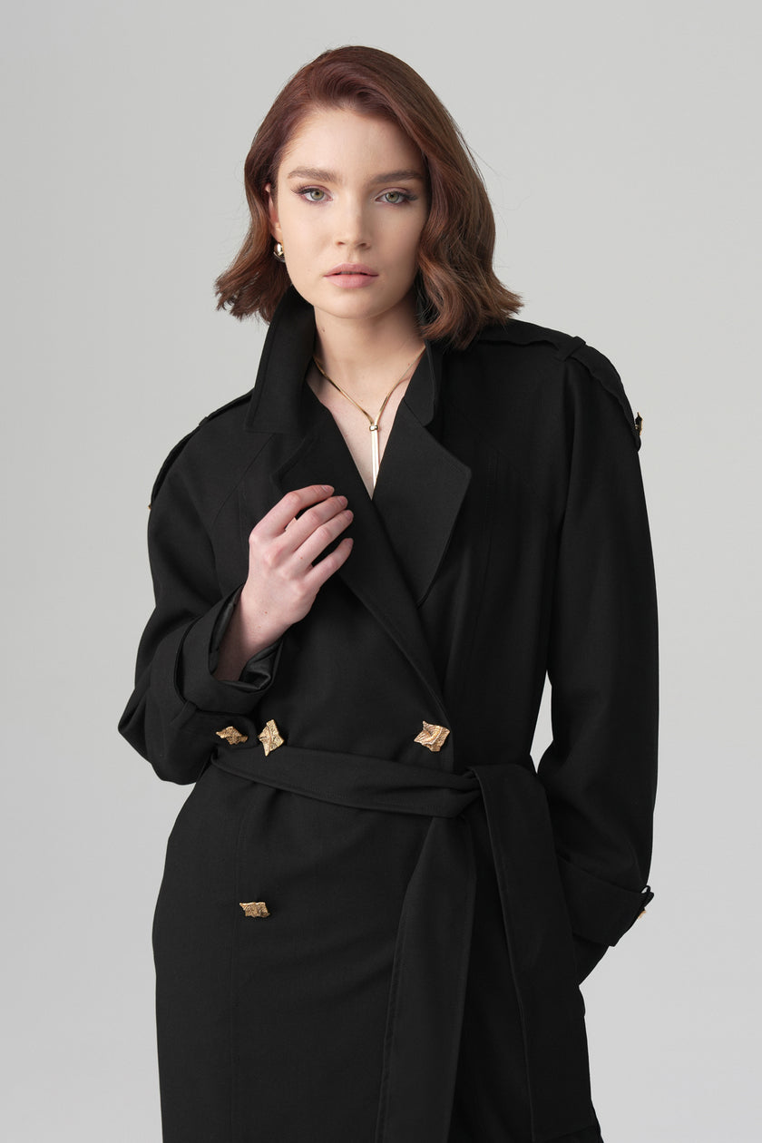 Lorin Uzun Ceket Takım Siyah