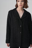 Vera Oversize Işıltılı Ceket Siyah