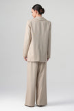 Elara Blazer Takım Bej