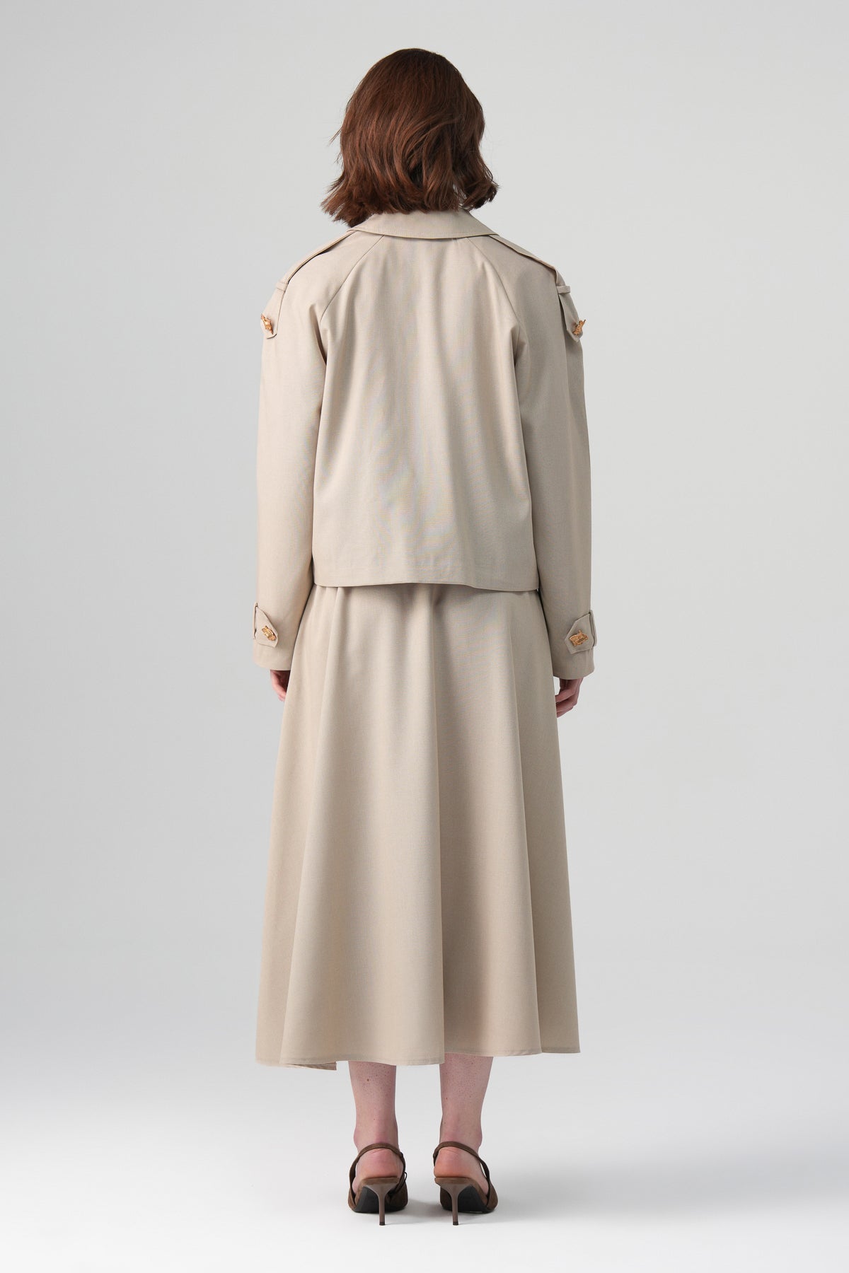 Sare Kruvaze Takım Bej