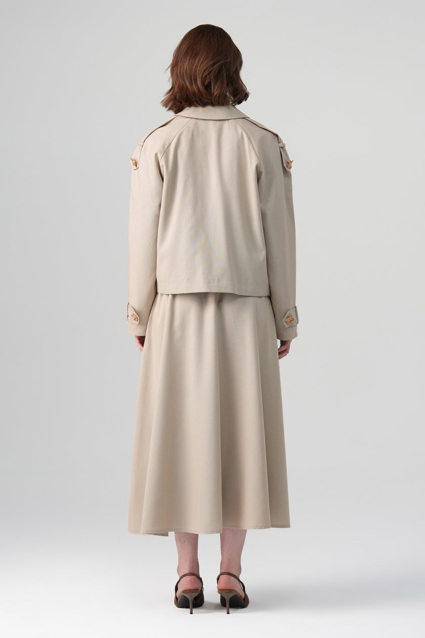 Sare Kruvaze Takım Bej