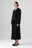 Sare Kruvaze Blazer Siyah