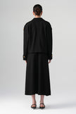 Sare Kruvaze Blazer Siyah