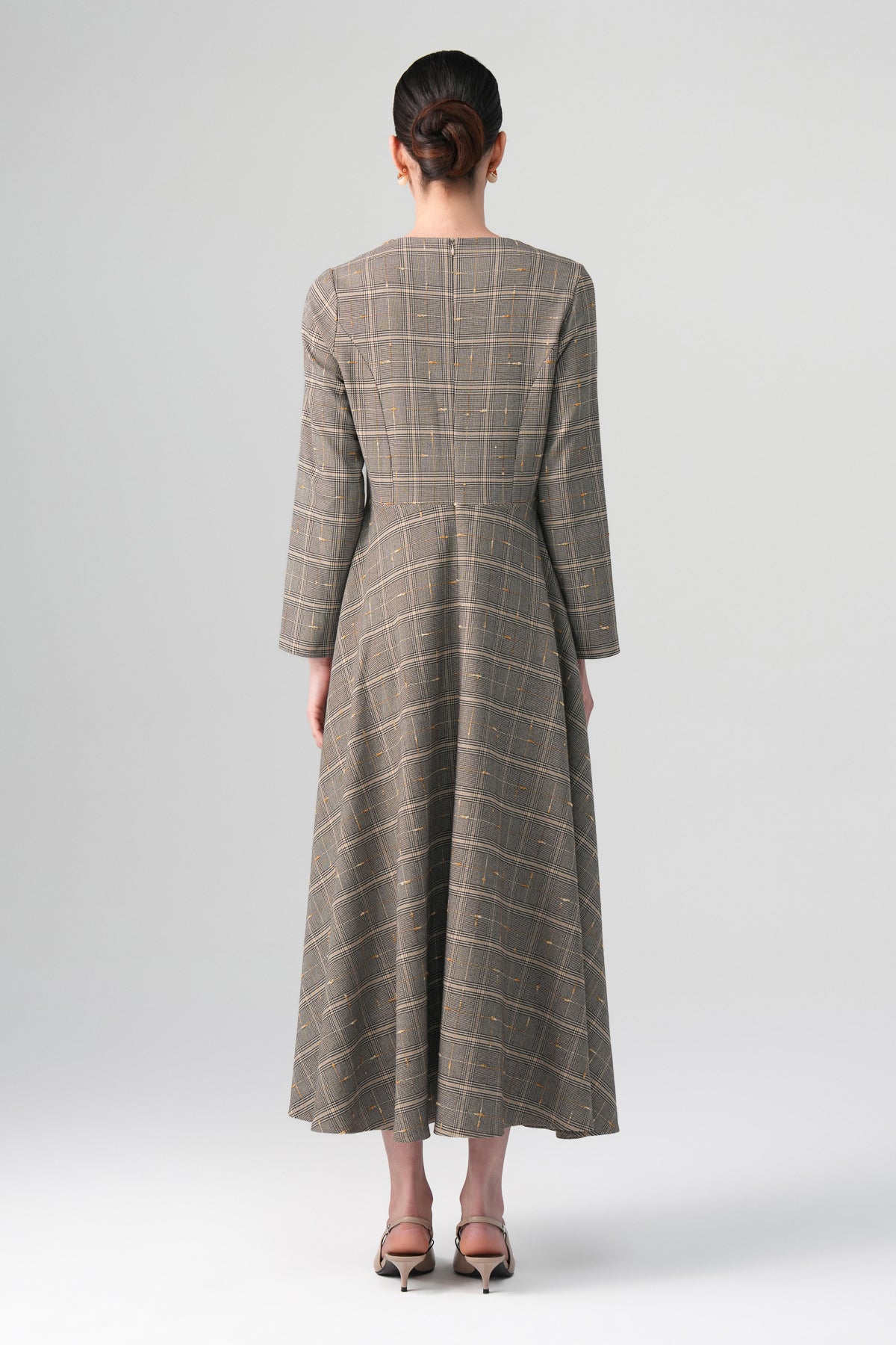 Talia Ekose Elbise Bej