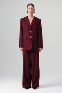 Aren Blazer Takım Bordo