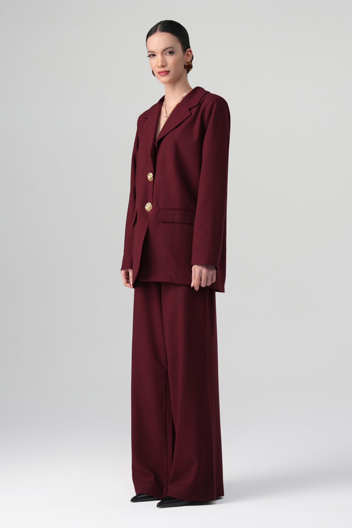 Aren Blazer Takım Bordo