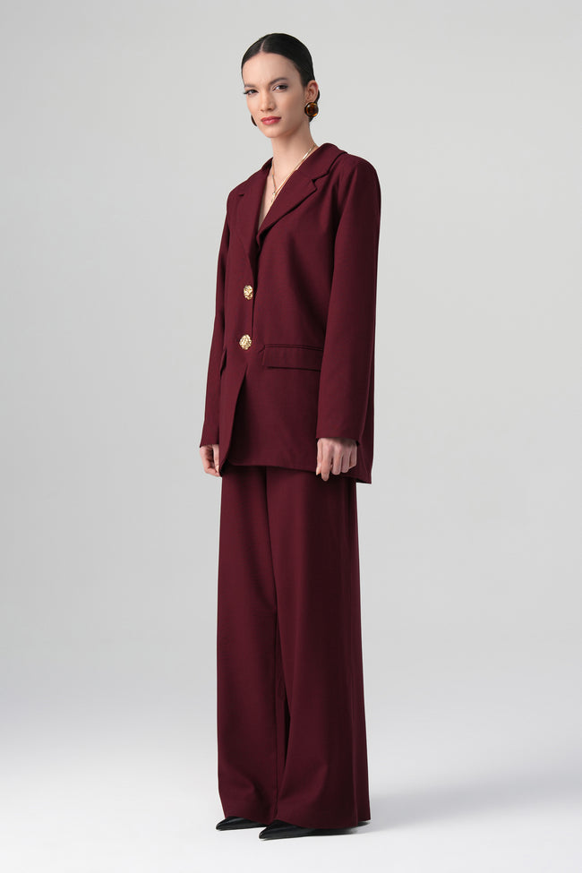 Aren Blazer Takım Bordo