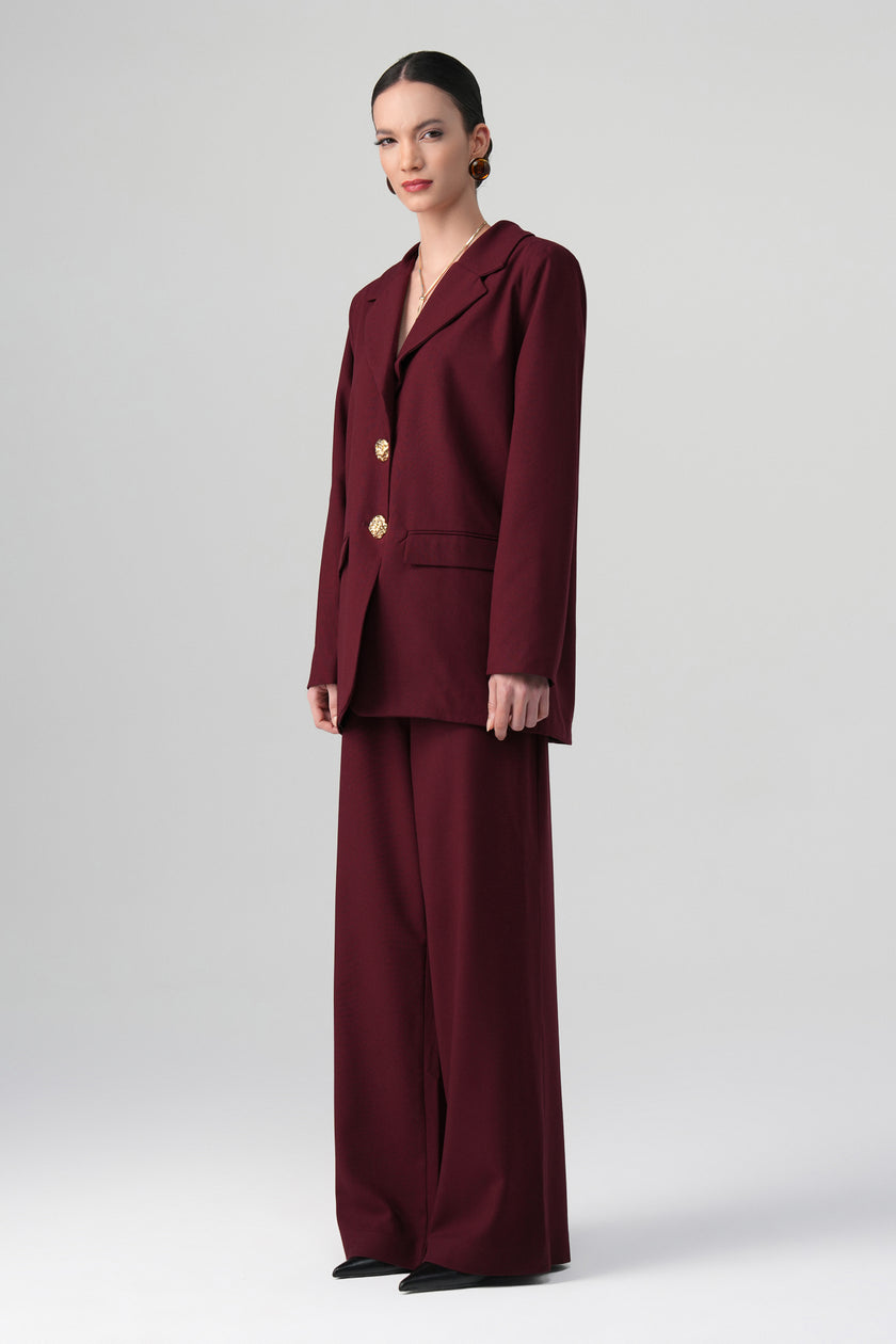 Aren Blazer Takım Bordo