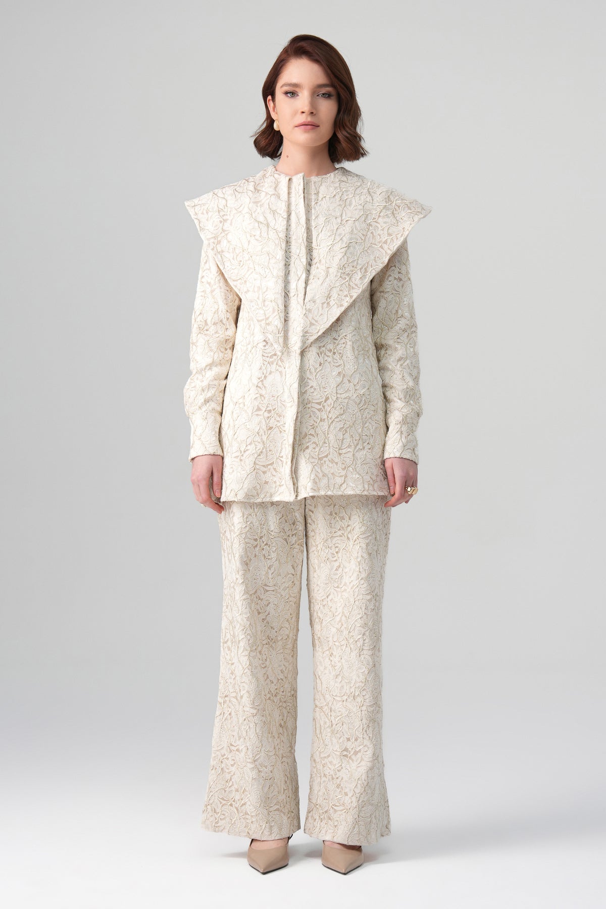 Zera Dantel Takım Ekru