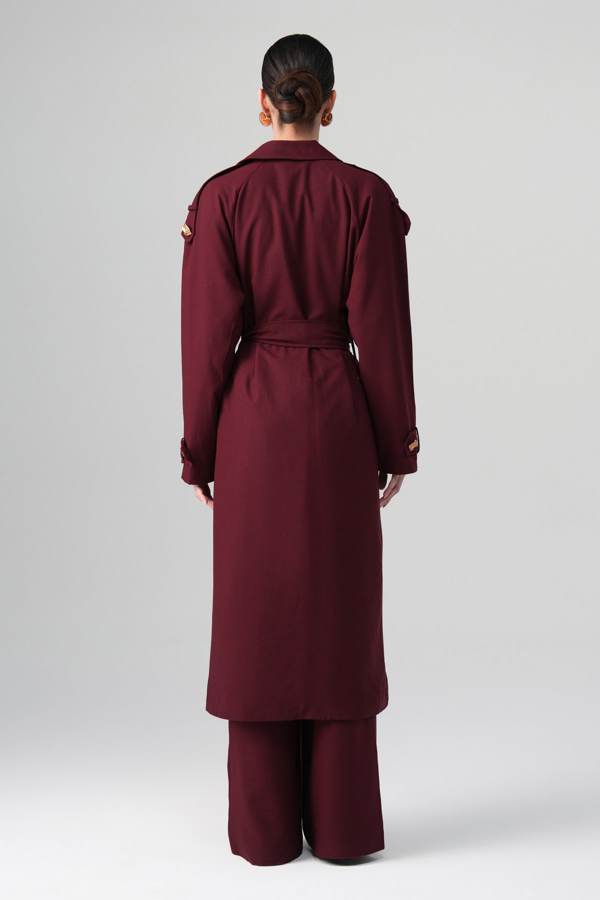 Lorin Uzun Ceket Takım Bordo