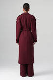 Lorin Uzun Ceket Takım Bordo