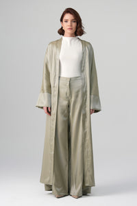 Sorelle Saten Abaya Yeşil