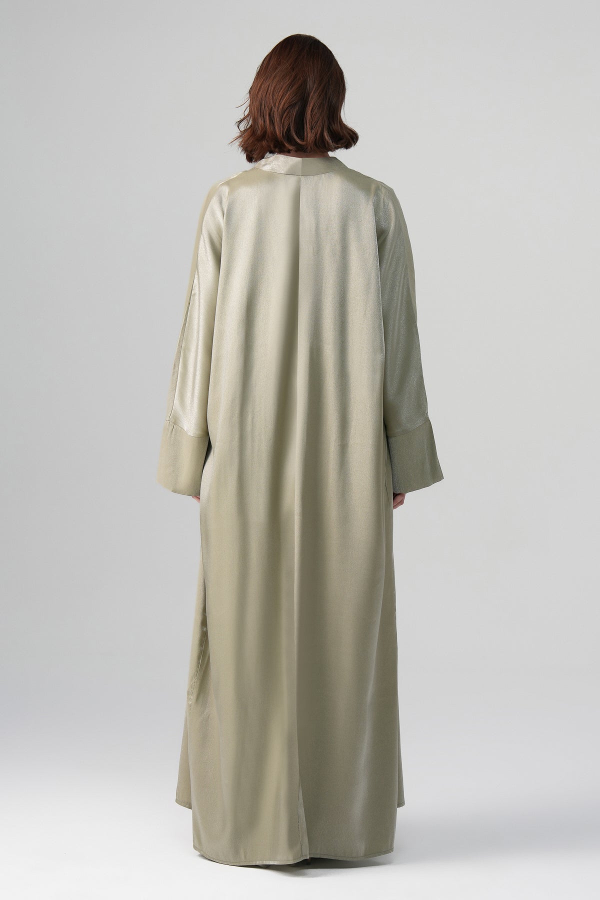 Sorelle Saten Abaya Yeşil