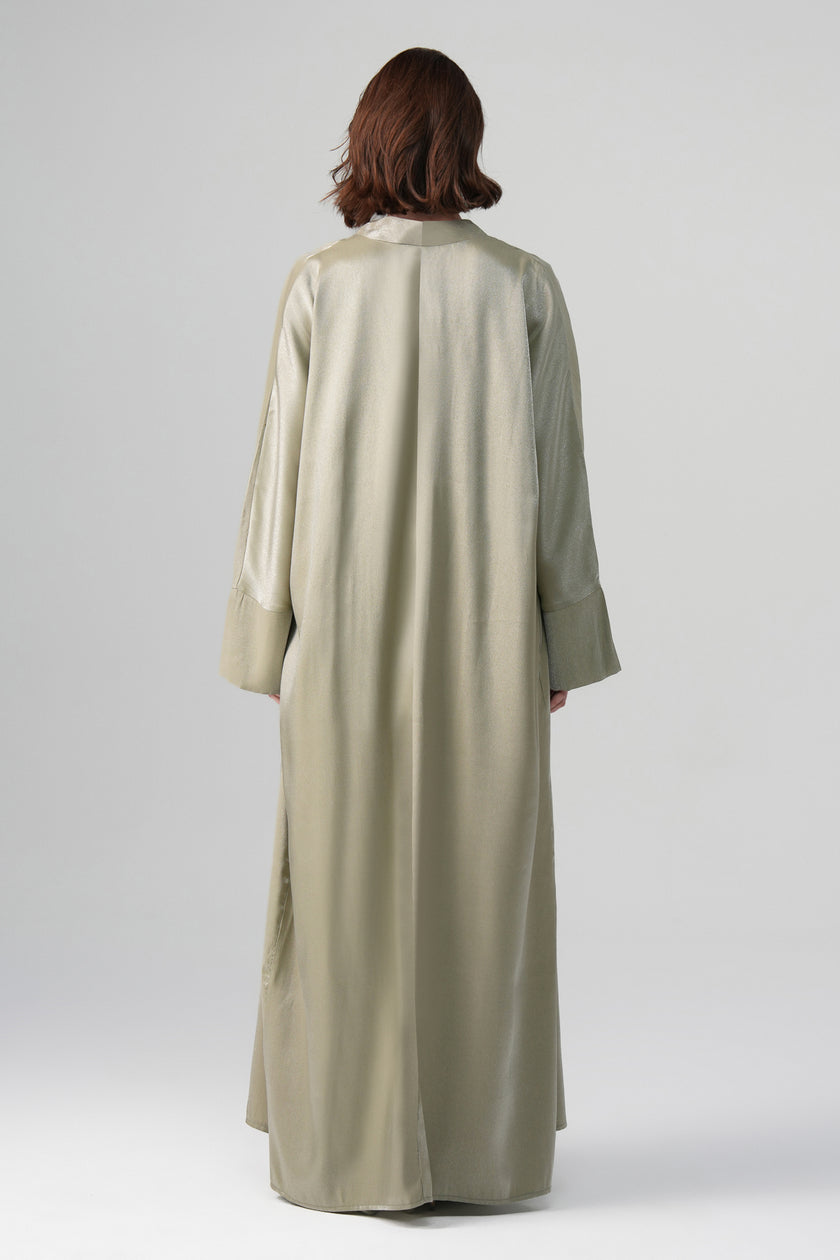 Sorelle Saten Abaya Yeşil