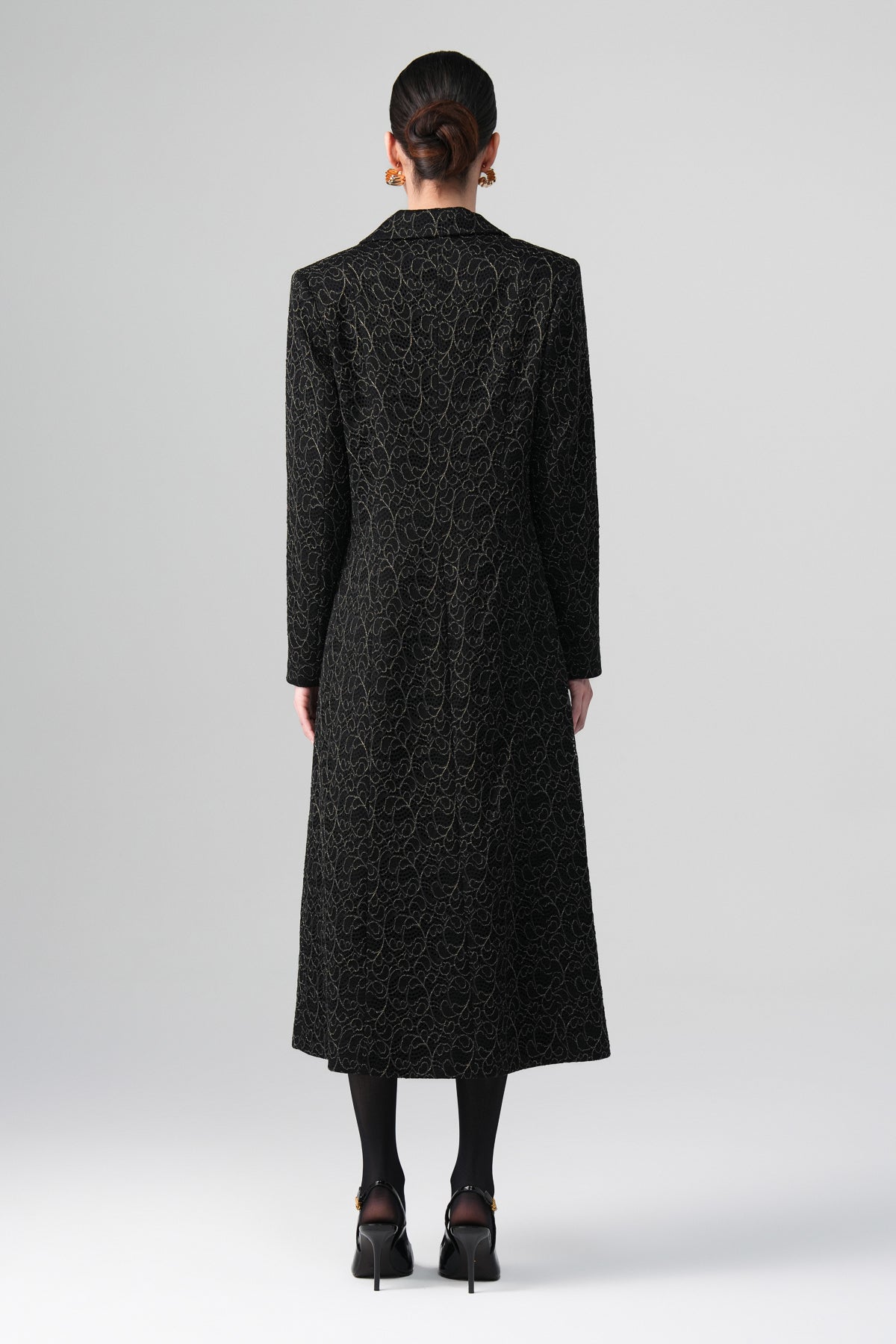 Daphne Tek Düğme Dantelli Ceket