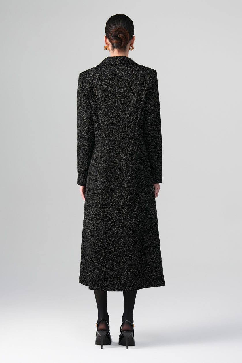 Daphne Tek Düğme Dantelli Ceket