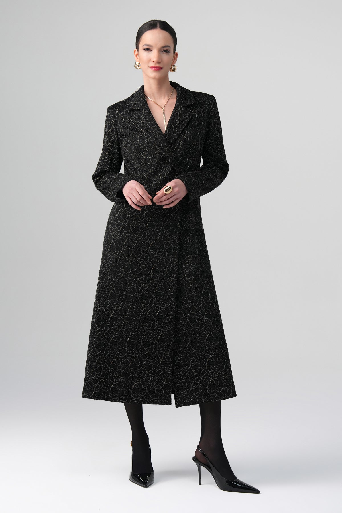 Daphne Tek Düğme Dantelli Ceket