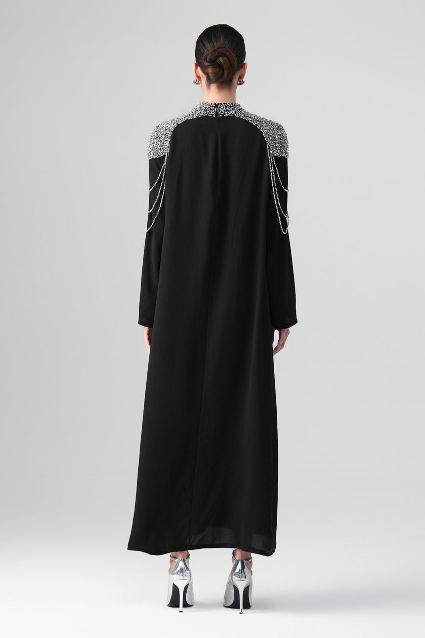 Mirella Omuz Detaylı Elbise Siyah