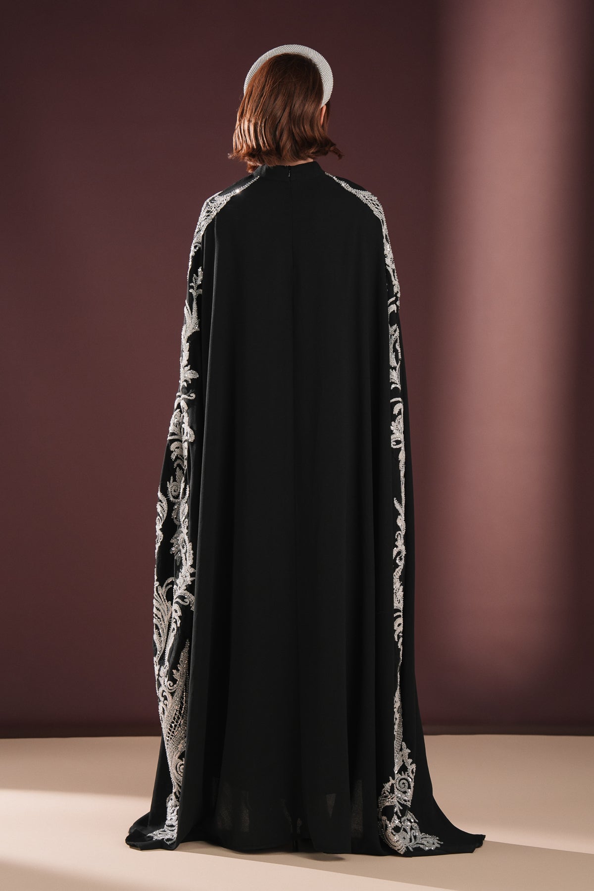 Ophelra Nakışlı Abiye Siyah