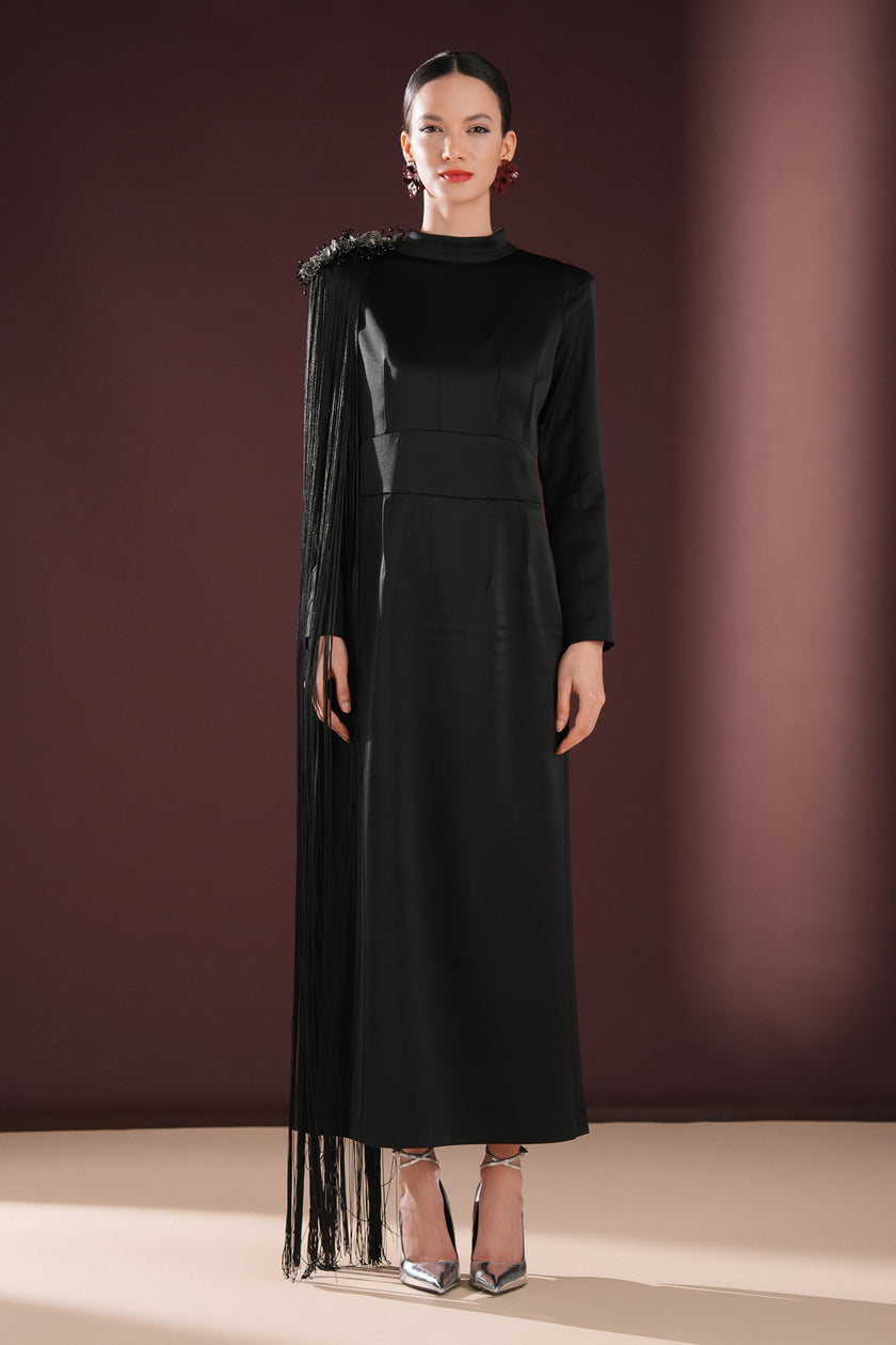 Thalina Minimal Elbise Siyah