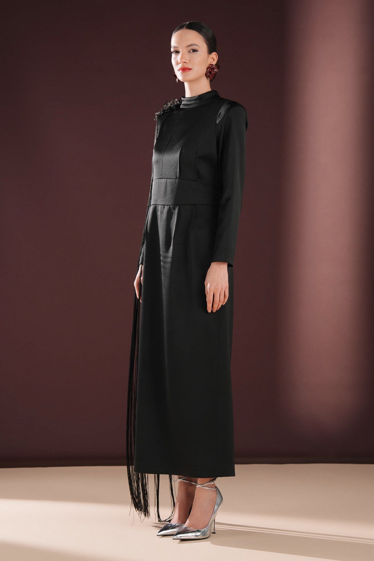 Thalina Minimal Elbise Siyah