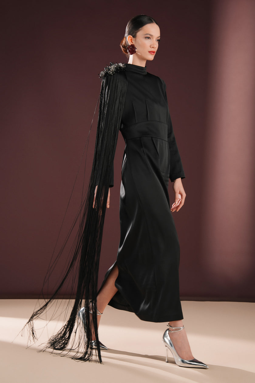 Thalina Minimal Elbise Siyah