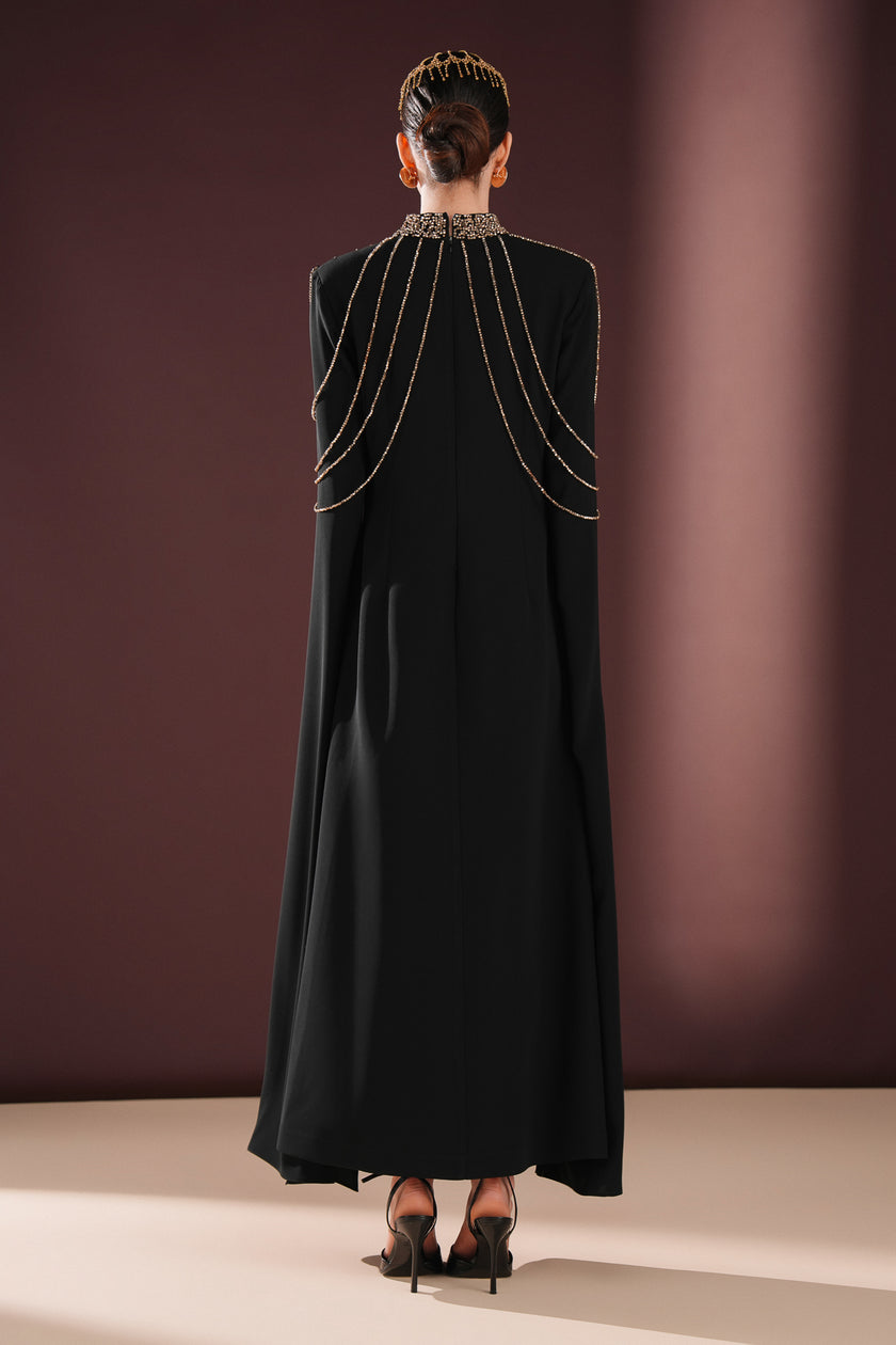 Calista Zincir Detaylı Elbise Siyah