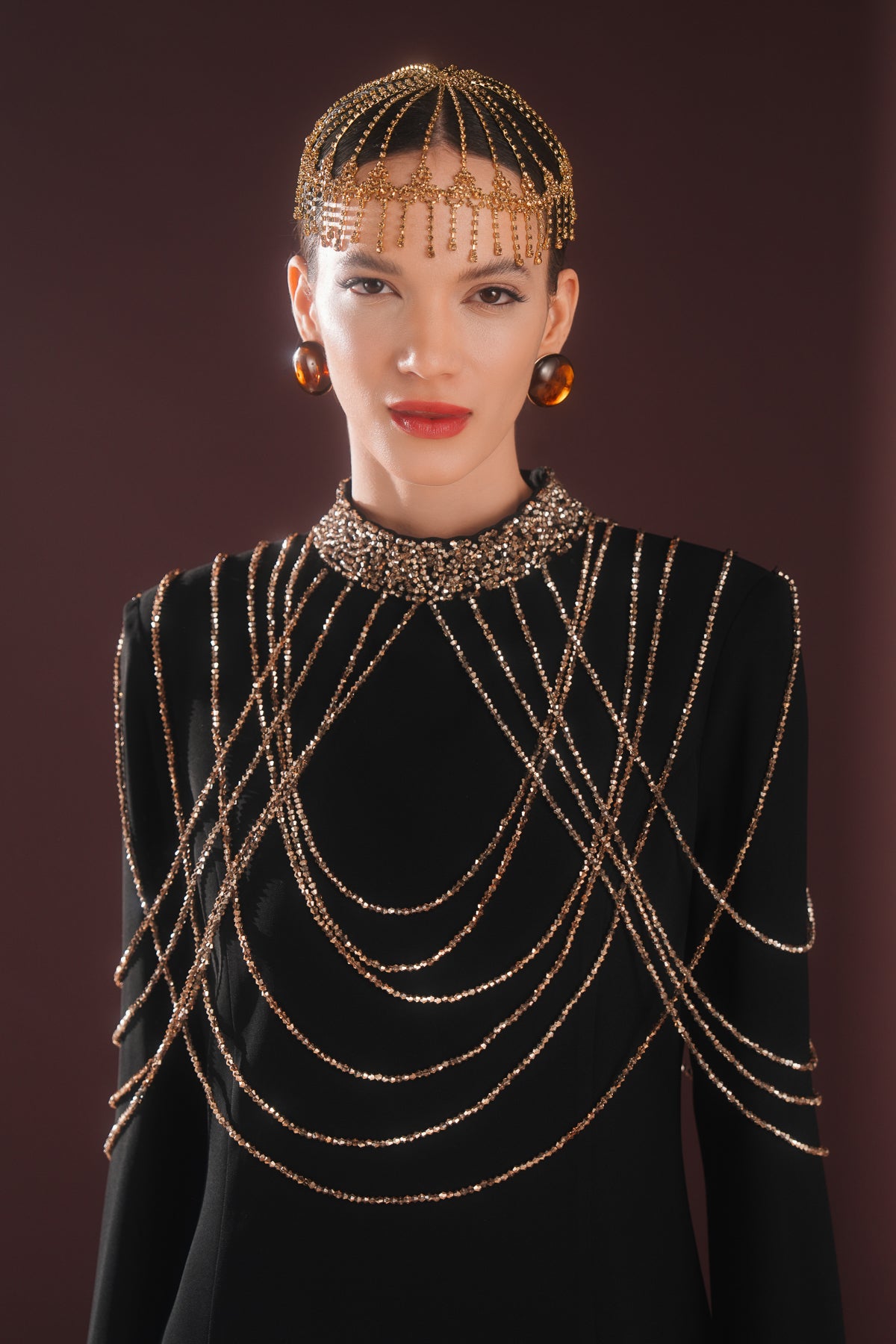 Calista Zincir Detaylı Elbise Siyah