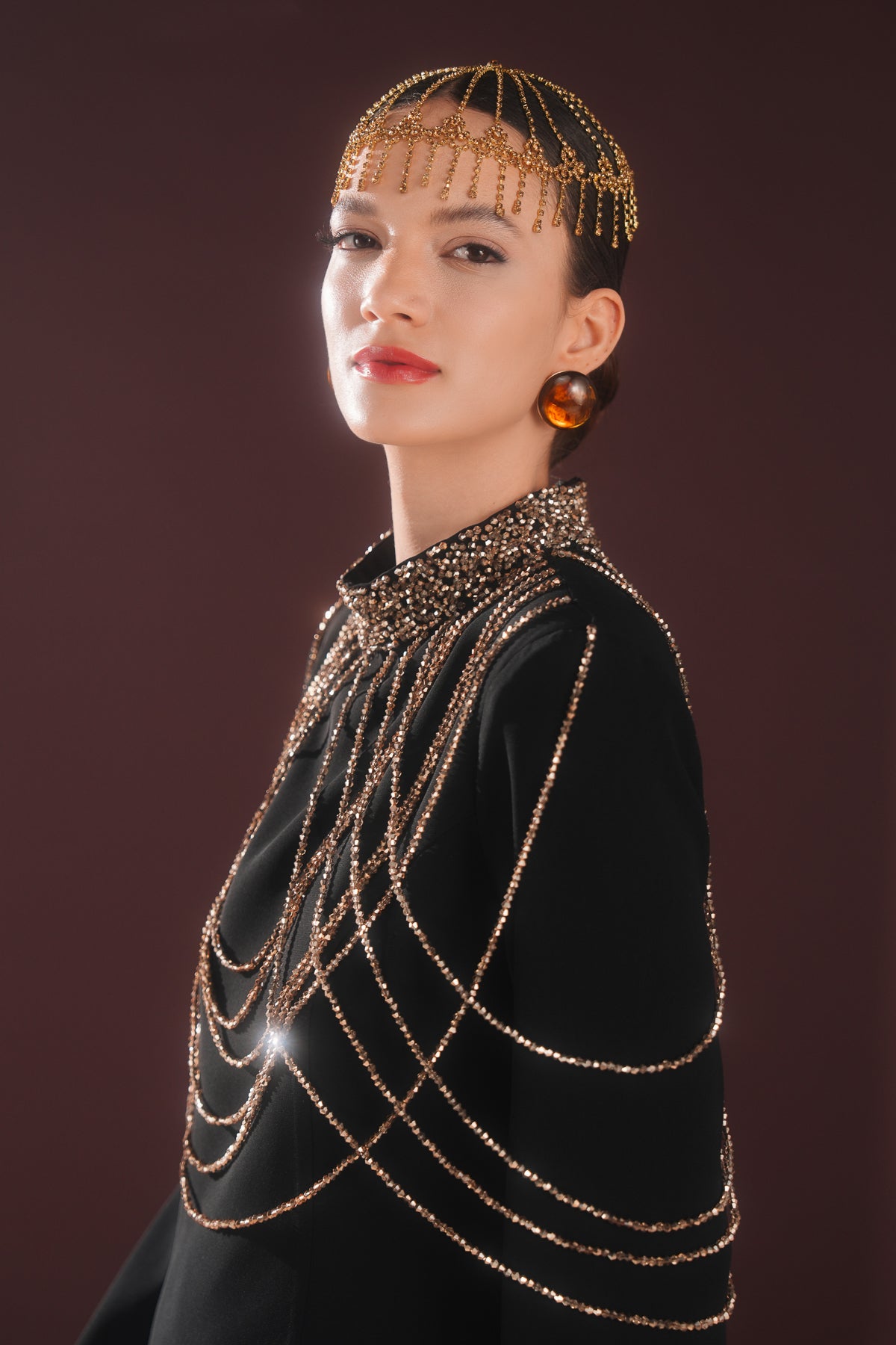 Calista Zincir Detaylı Elbise Siyah