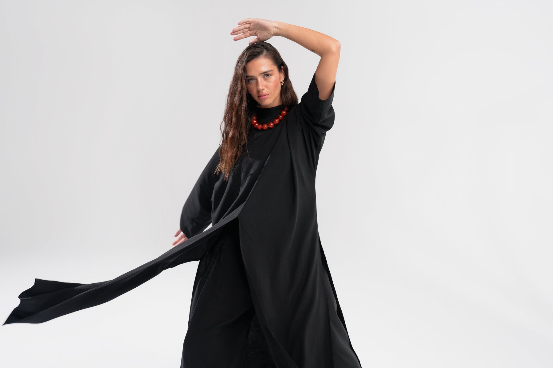 Sable Coast Pantolon Abaya Takım Siyah
