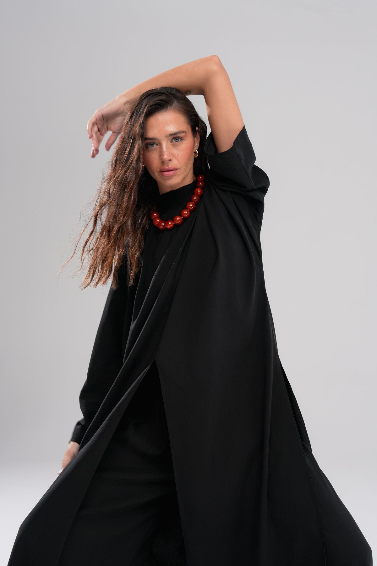 Sable Coast Pantolon Abaya Takım Siyah