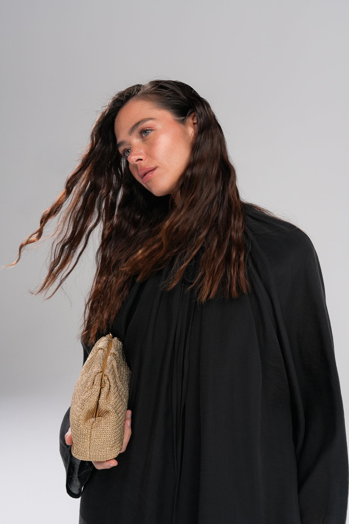 Serenity Pelerin Abaya Takım Siyah