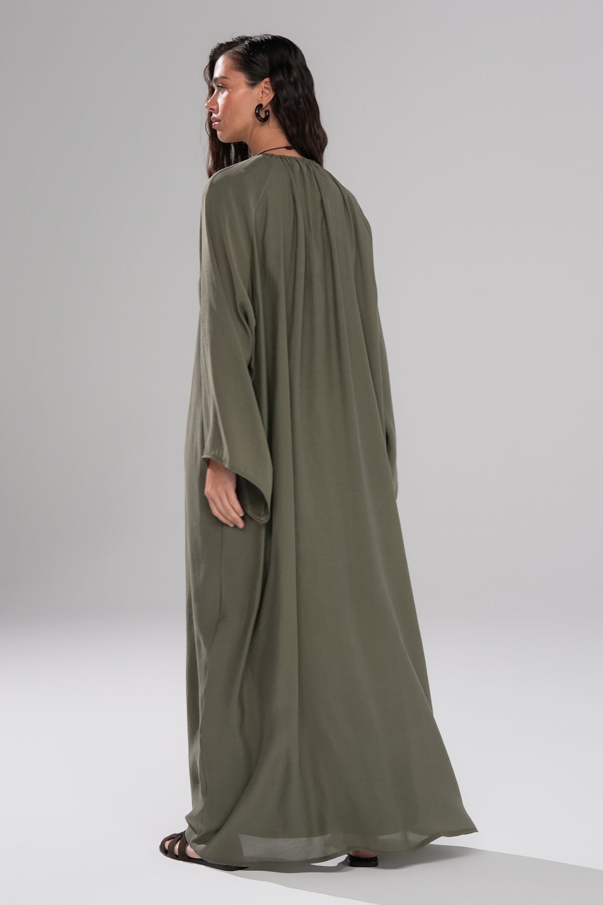 Serenity Pelerin Abaya Takım Haki