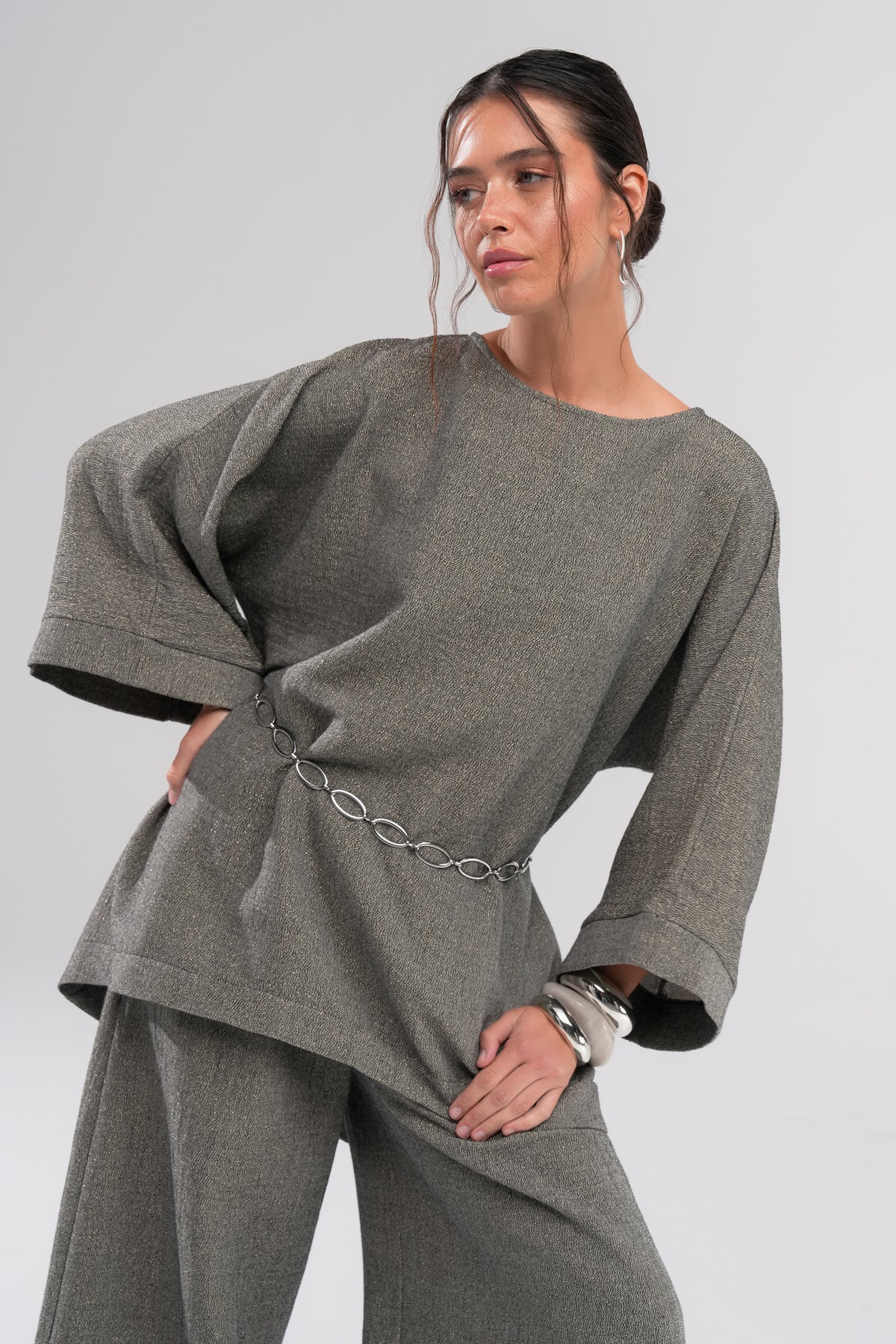 Wind Atelier Parıltılı Takım Gri